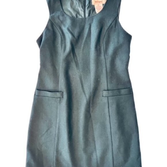 🎉PRICE REDUCED🎉 VTG Worthington 8P Green 100% Wool Lined Jumper Dress Pockets - Picture 1 of 13